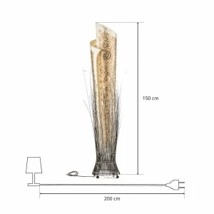 Best Woru Lampe sur pied exotique YUNI 150 cm