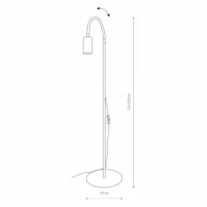 Clearance Nowodvorski Lighting Lampe sur pied Eye Flex avec bras flexible, blanc