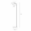 Fashion miloox by Sforzin Lampe sur pied Fifty laiton brossé