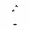 Flash Sale Freelight Lampe sur pied Fumoso, à 2 lampes, hauteur 143 cm, noir/gris fumée