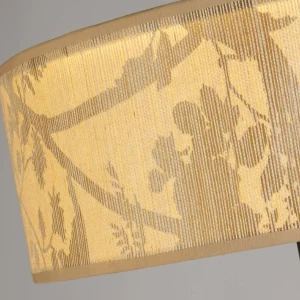 Fashion Searchlight Lampe sur pied Isla, Ø 40 cm, marron, beige, bambou, acier