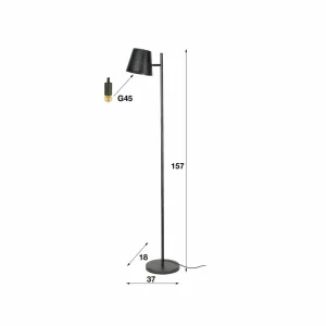 Flash Sale Zijlstra Lampe sur pied Karenina, hauteur 157, à 1 lampe