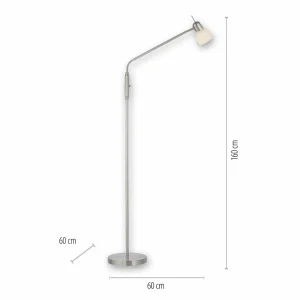 New JUST LIGHT. Lampe sur pied Karo avec bras flexible