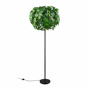 Cheap Reality Leuchten Lampe sur pied Leavy, noir/vert, hauteur 180 cm, à 3 lampes