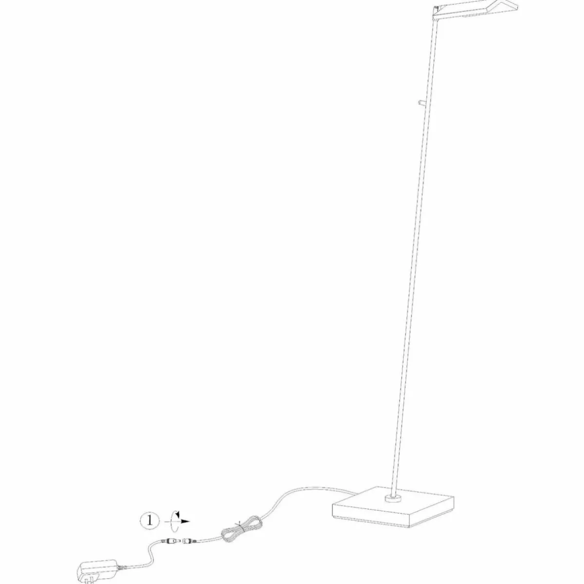 Best Lucide Lampe sur pied LED Aaron, blanc, dim à intensité variable warm, hauteur 134 cm