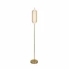 New Searchlight Lampe sur pied LED Capsule, couleur laiton, fer, acrylique
