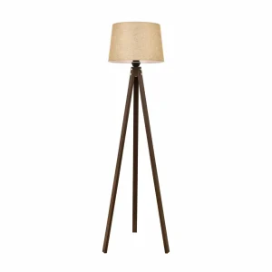 Flash Sale Avonni Lampe sur pied LM-65214-1E avec trépied en bois