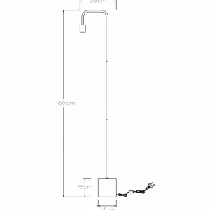Store Lucide Lampe sur pied Lorin en noir