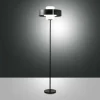 Discount Fabas Luce Lampe sur pied Loto, noir, hauteur 170 cm, verre, variateur d'intensité au
