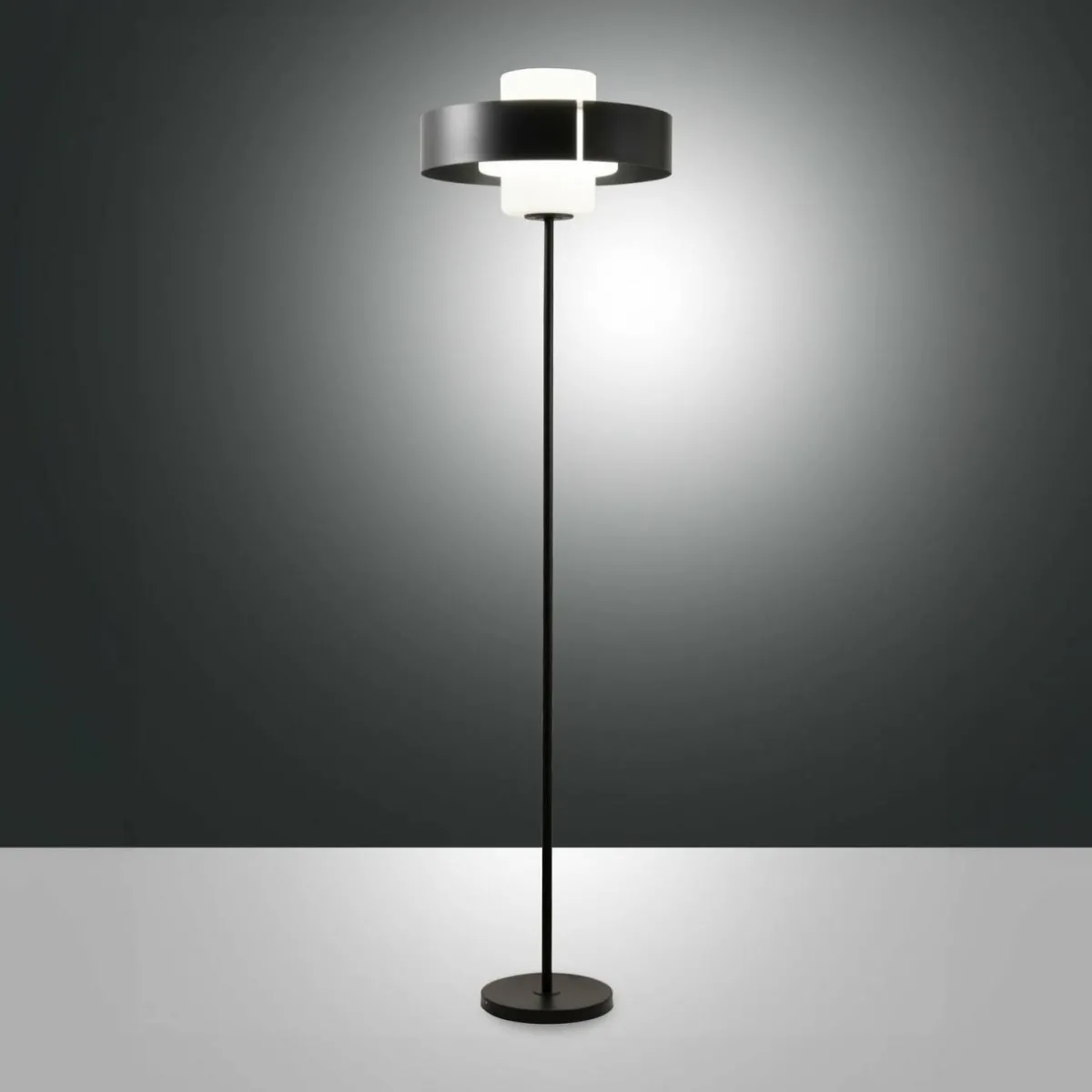lampe_sur_pied_loto_noir_hauteur__cm_verre_variateur_dintensit_au_0.webp Discount Fabas Luce Lampe sur pied Loto, noir, hauteur 170 cm, verre, variateur d'intensité au