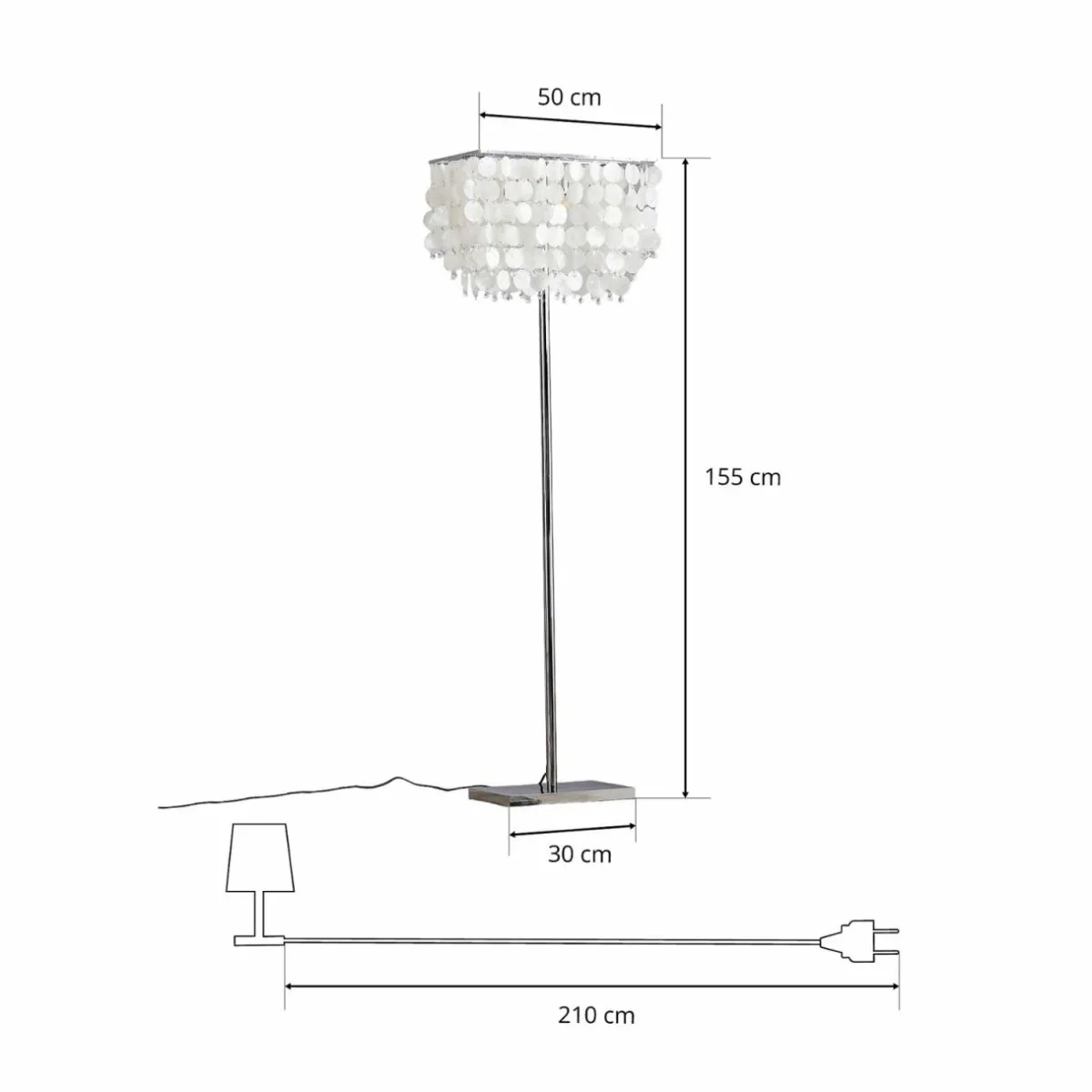 lampe_sur_pied_makani_chrome_dcor_coquillage_6.webp Sale ONLI Lampe sur pied Makani, chrome, décor coquillage