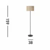 Flash Sale Searchlight Lampe sur pied Meadow, noir, marron, fibre naturelle, acier