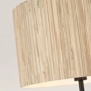 Flash Sale Searchlight Lampe sur pied Meadow, noir, marron, fibre naturelle, acier
