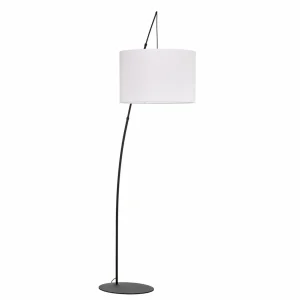 Store TK Lighting Lampe sur pied Moby White, tissu
