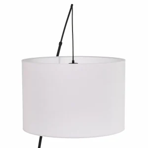 Store TK Lighting Lampe sur pied Moby White, tissu