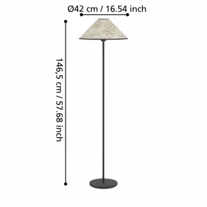 Clearance EGLO Lampe sur pied Oxpark, 146,5 cm, vert/blanc/noir