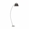 Hot ONLI Lampe sur pied Sinea, argent/noir, hauteur 110cm, fer, textile