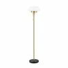Fashion ORION Lampe sur pied Sparta, noir/laiton, verre, marbre, 148 cm