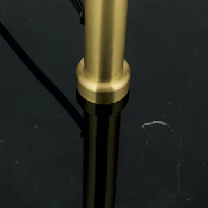Fashion ORION Lampe sur pied Sparta, noir/laiton, verre, marbre, 148 cm