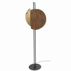 New Nowodvorski Lighting Lampe sur pied Sunset, marron foncé/or/noir