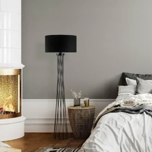 Best Sale Opviq Lampe sur pied Tall 13470, noir, Canvas, hauteur 175 cm