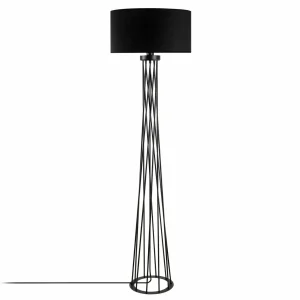 Best Sale Opviq Lampe sur pied Tall 13470, noir, Canvas, hauteur 175 cm