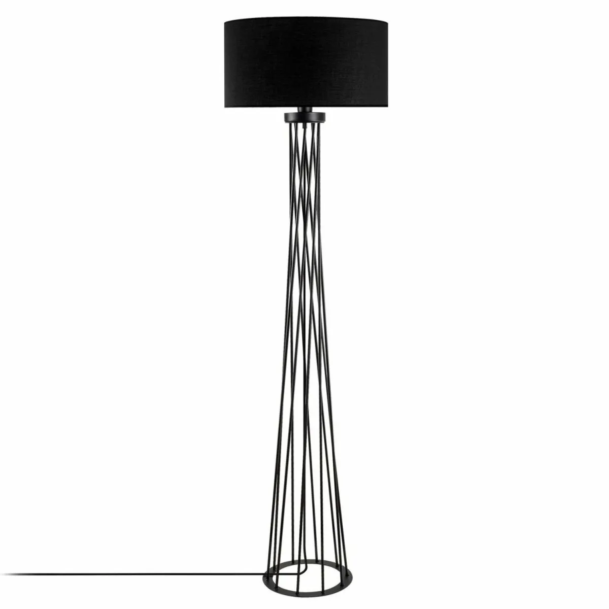 lampe_sur_pied_tall__noir_canvas_hauteur__cm_1.webp Best Sale Opviq Lampe sur pied Tall 13470, noir, Canvas, hauteur 175 cm