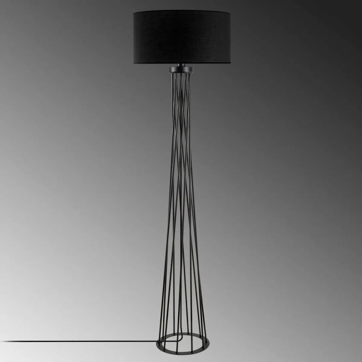 lampe_sur_pied_tall__noir_canvas_hauteur__cm_3.webp Best Sale Opviq Lampe sur pied Tall 13470, noir, Canvas, hauteur 175 cm