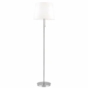 Clearance ORION Lampe sur pied textile Ludwig, nickel mat