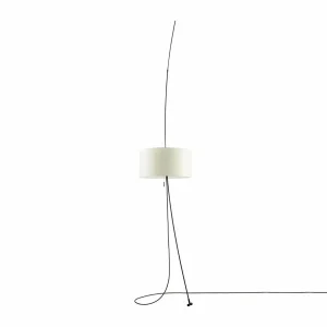Outlet Carpyen Lampe sur pied Totora avec abat-jour coton beige