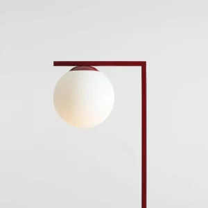 Sale ALDEX Lampe sur pied Zac, opale/bordeaux, à 1 lampe