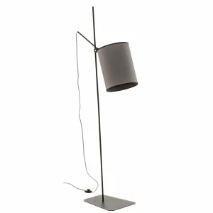 Best Sale Nowodvorski Lighting Lampe sur pied Zelda avec abat-jour textile rond gris