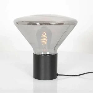 Shop Steinhauer Lampe table Ambiance abat-jour verre noire/fumée