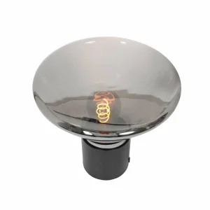 Shop Steinhauer Lampe table Ambiance abat-jour verre noire/fumée