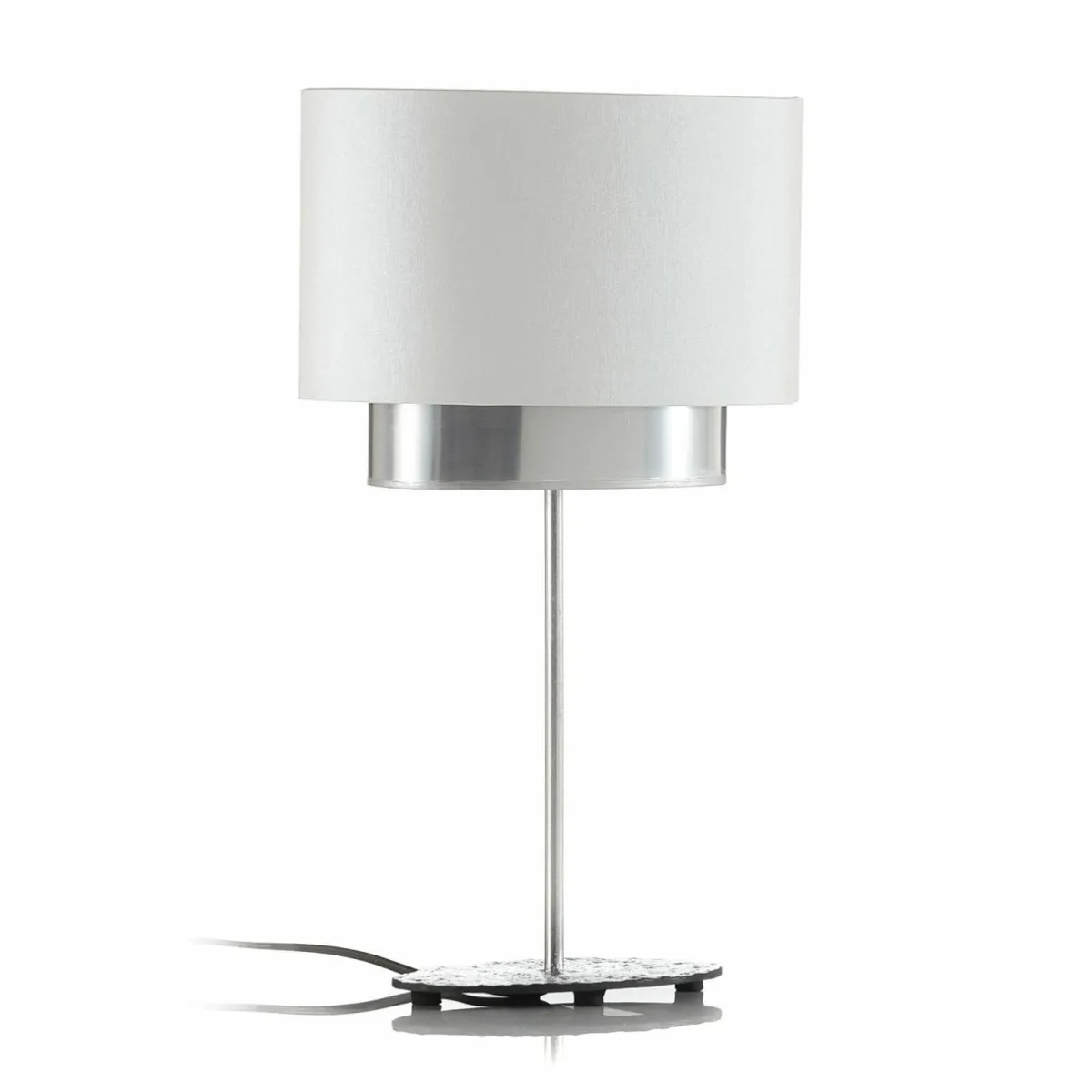 lampe_table_mattia_ovale_double_blancheargente_0.webp Store Holländer Lampe table Mattia ovale, double, blanche/argentée