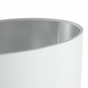 Store Holländer Lampe table Mattia ovale, double, blanche/argentée