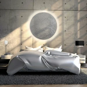 Store Holländer Lampe table Mattia ovale, double, blanche/argentée
