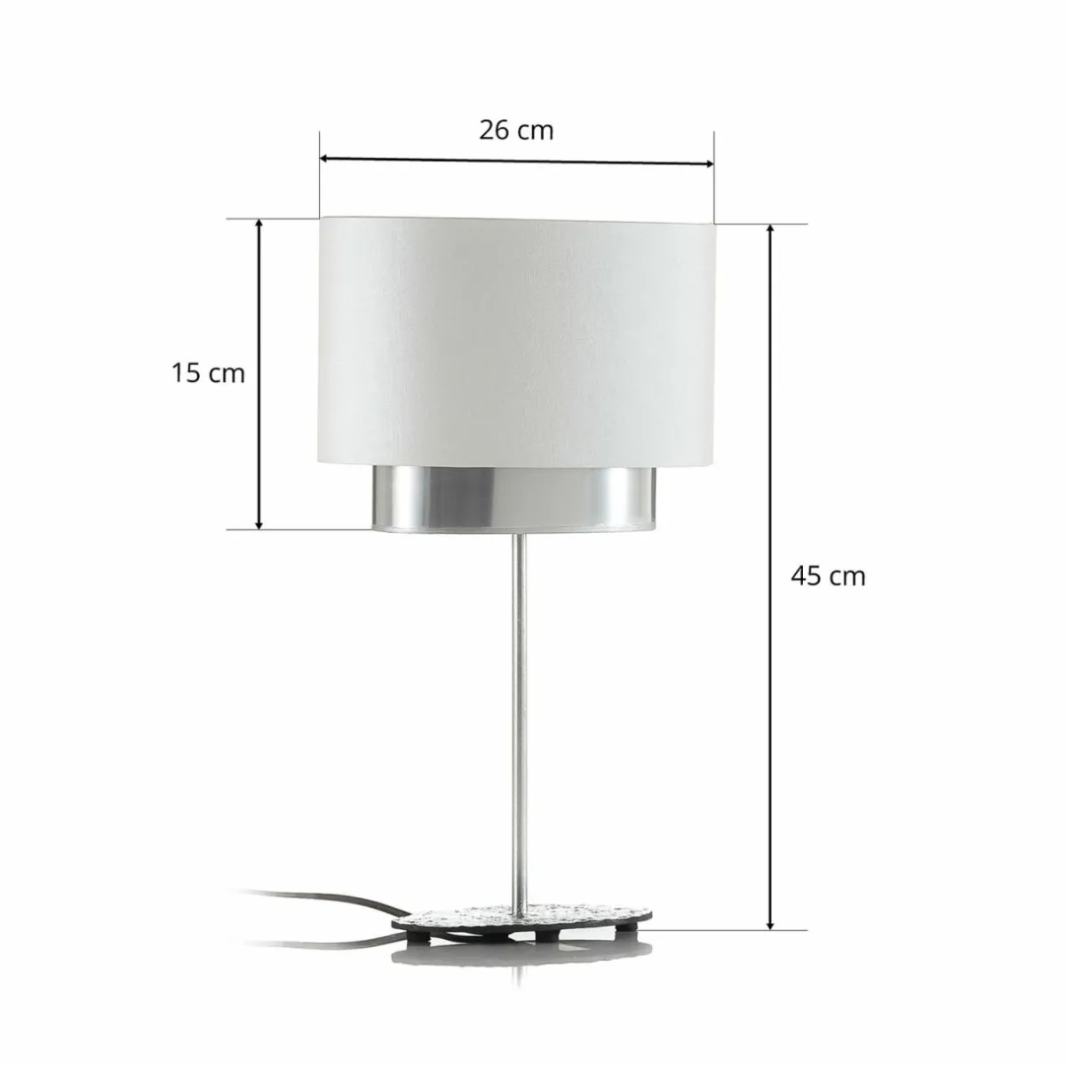lampe_table_mattia_ovale_double_blancheargente_6.webp Store Holländer Lampe table Mattia ovale, double, blanche/argentée