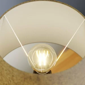 Cheap ONLI Lampe Vera, abat-jour tissu et décor pierre, 38 cm