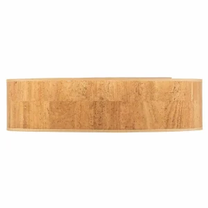 Store Eko-Light Leano plafonnier brun rond, en liège