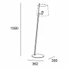 Outlet LEDS-C4 Clip lampadaire 158 cm abat-jour noir