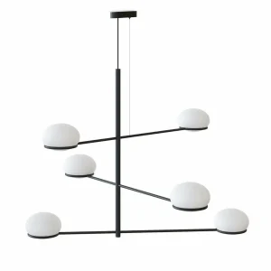 Best Sale LEDS-C4 Coco Chandelier suspension, noire/blanche