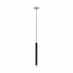 Best LEDS-C4 Suspension LED encastrée Candle, noir, à 1 lampe, aluminium