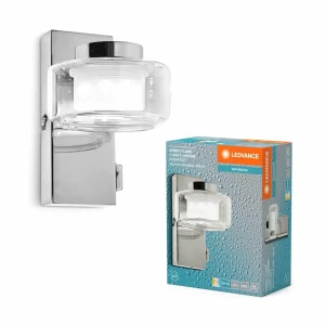 Clearance LEDVANCE Applique murale LED Orbis Flame, à 1 lampe, chrome, IP44