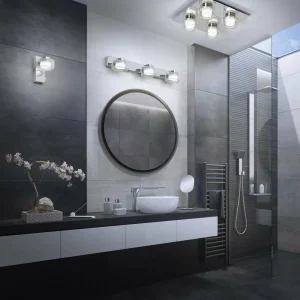 Clearance LEDVANCE Applique murale LED Orbis Flame, à 1 lampe, chrome, IP44