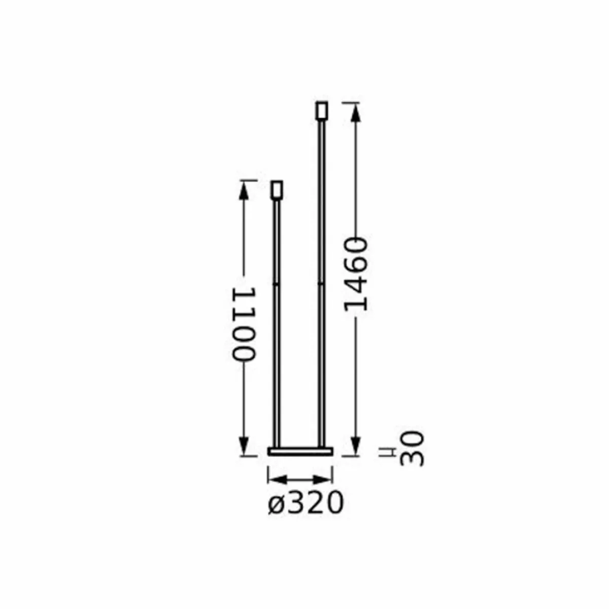 Online LEDVANCE Lampadaire Decor Stick à 2 lampes, hauteur 146cm, gris foncé