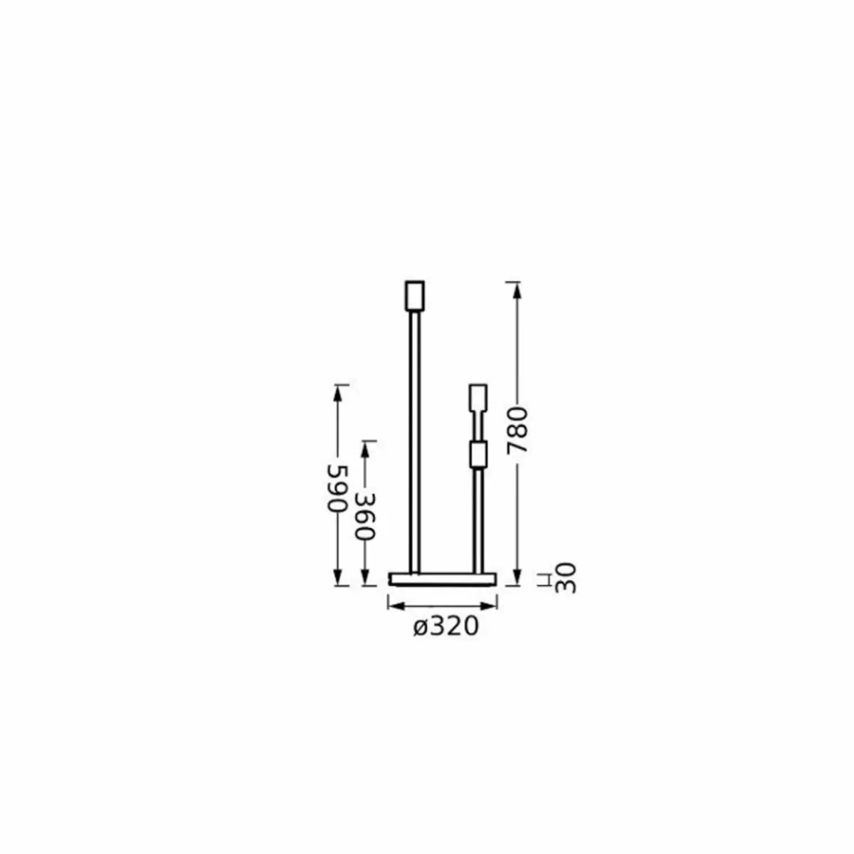 Flash Sale LEDVANCE Lampe sur pied Decor Stick à 3 lampes. Hauteur 78cm, beige