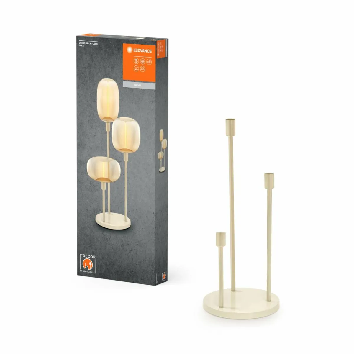 Flash Sale LEDVANCE Lampe sur pied Decor Stick à 3 lampes. Hauteur 78cm, beige