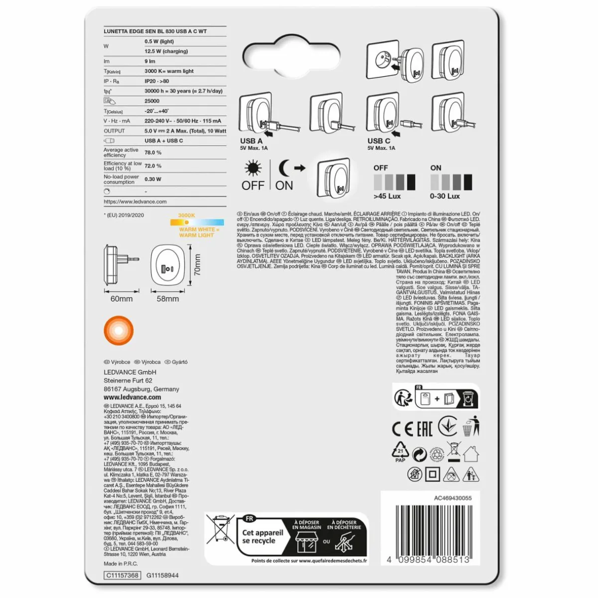 ledvance_lunetta_edge_veilleuse__prise_blanche_2.webp Store LEDVANCE Lunetta Edge veilleuse à prise blanche