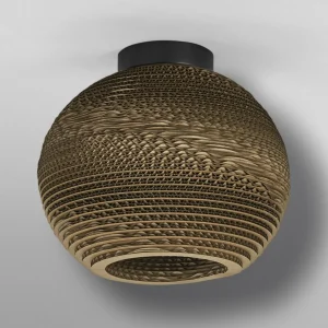 Store LEDVANCE Plafonnier Ball, Ø 26 cm, brun, carton ondulé, E27